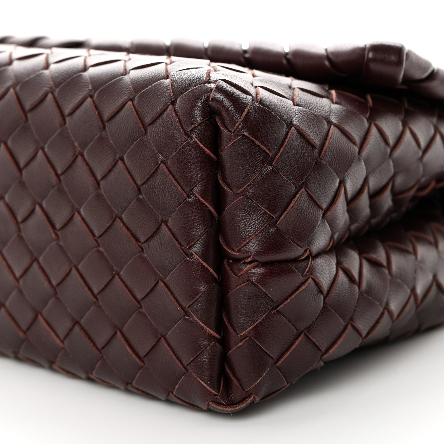 Bottega Veneta Nappa Intrecciato Baby Olimpia Shoulder Bag Dark Barolo 11 of 11