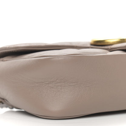 Gucci Calfskin Matelasse Super Mini GG Marmont Shoulder Bag Porcelain Rose 9 of 14