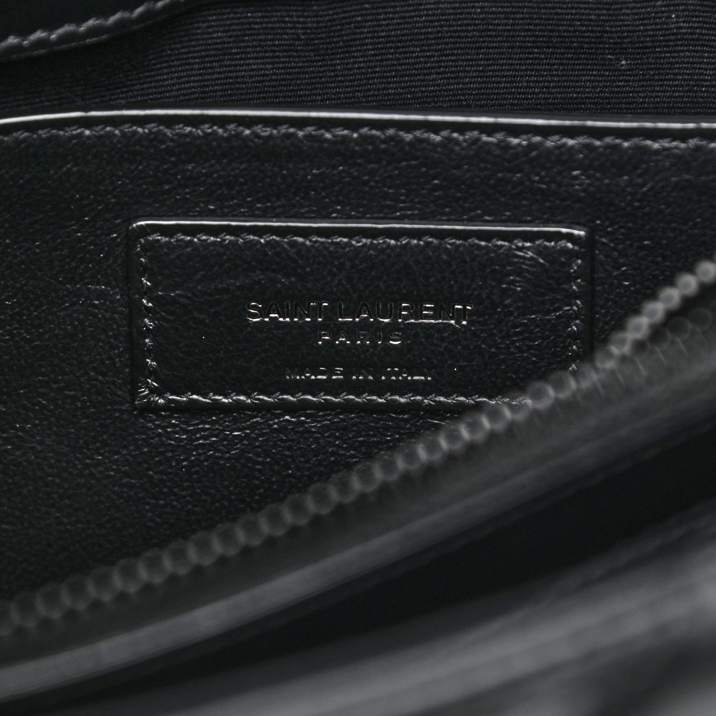 Calfskin Y Quilted Monogram Small Loulou Chain Satchel Black