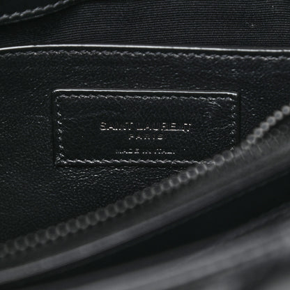 Saint Laurent Calfskin Y Quilted Monogram Small Loulou Chain Satchel Black 5 of 10