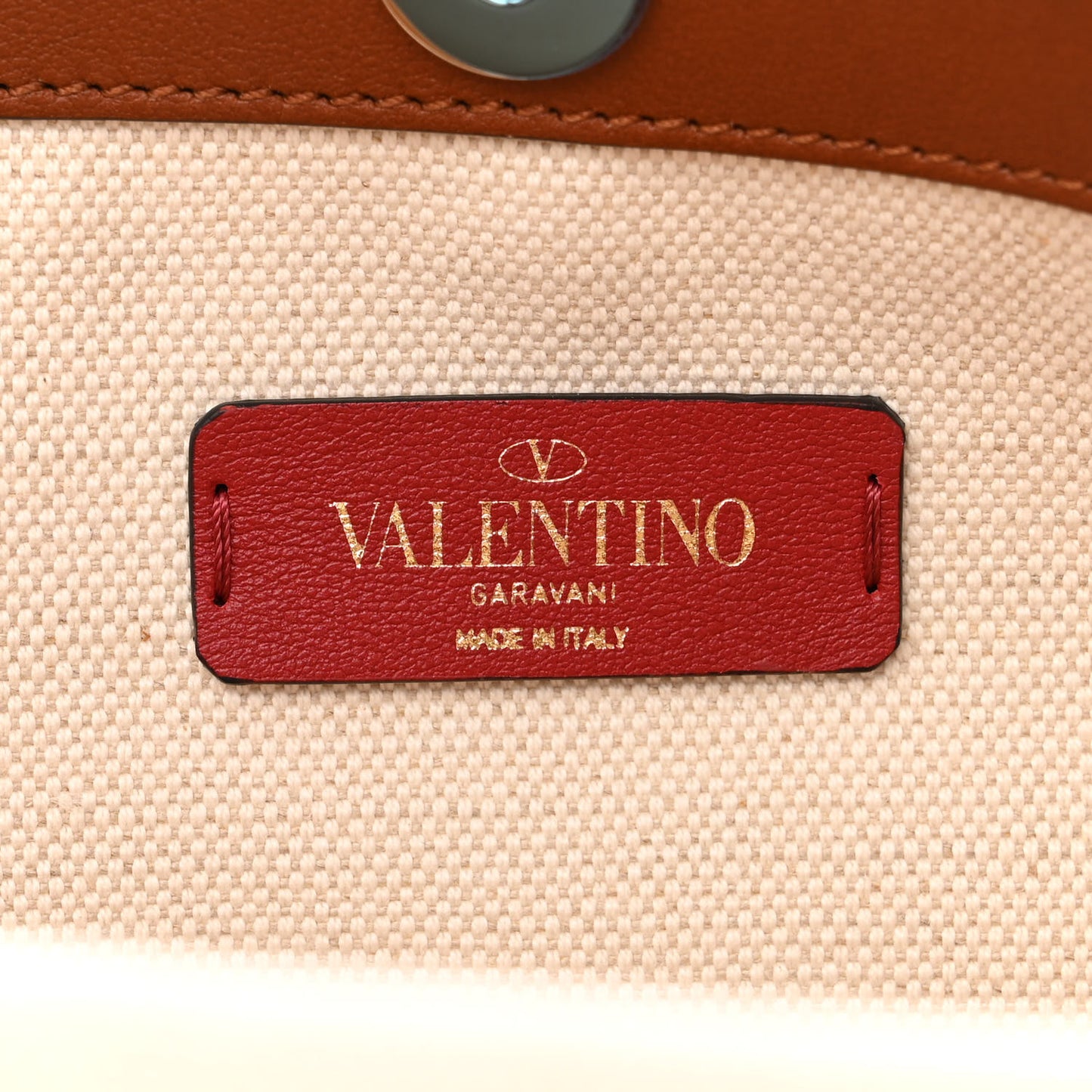 Canvas VLTN Print Large Tote Natural