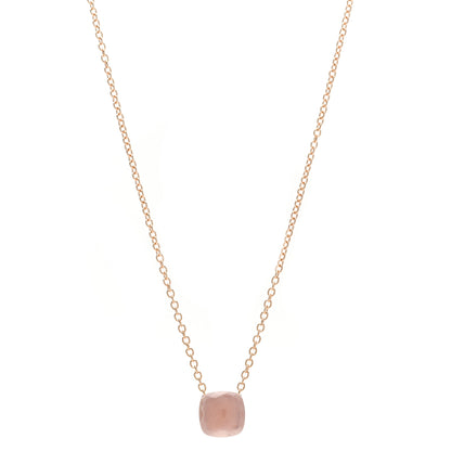 Pomellato 18K Rose Gold Rose Quartz Nudo Classic Pendant Necklace 1 of 6