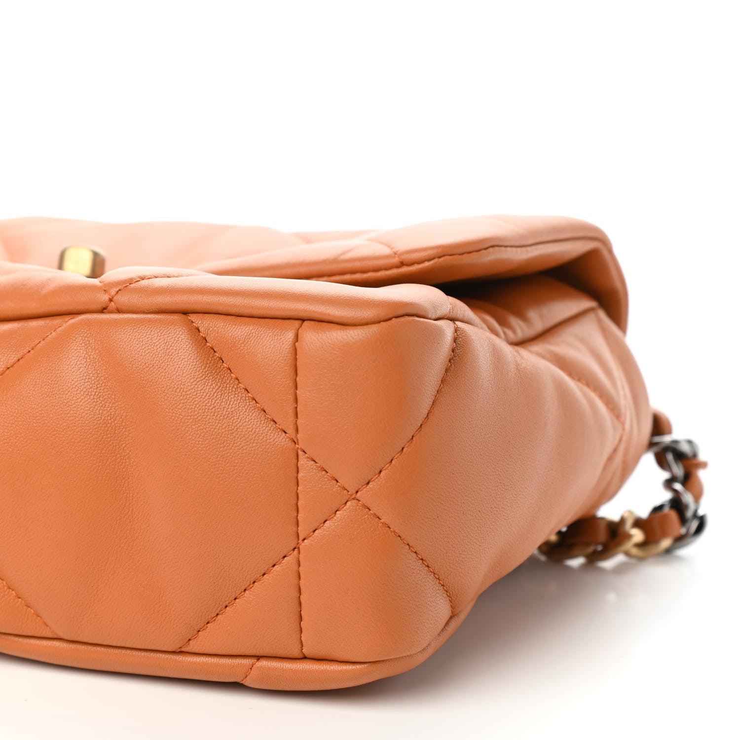 Chanel Lambskin Quilted Medium Chanel 19 Flap Light Brown 9 of 11