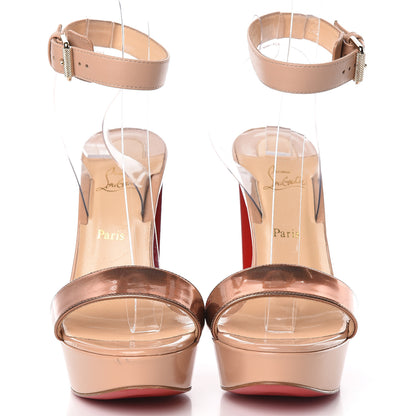 Christian Louboutin Metallic Patent PVC Cherrysandal 140 Platform Sandals 36.5 Doudou 2 of 10