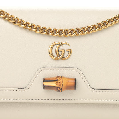 Gucci Wonka Grain Calfskin Diana Chain Wallet Mystic White 8 of 12
