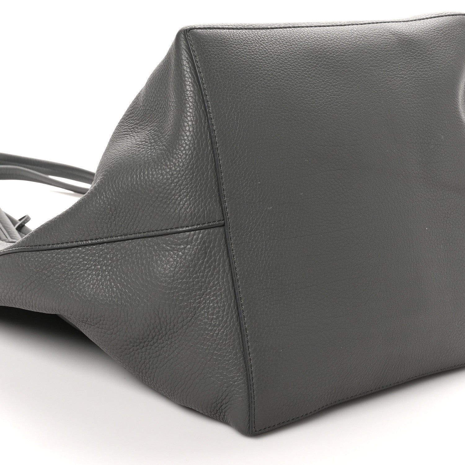 The Row Grained Calfskin Park Tote Three Charcoal 9 of 10