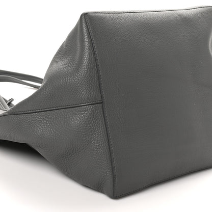 The Row Grained Calfskin Park Tote Three Charcoal 9 of 10