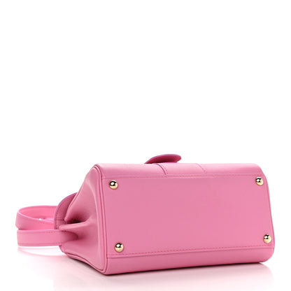 Delvaux Grained Calfskin Mini Brillant Satchel Flamingo 4 of 9