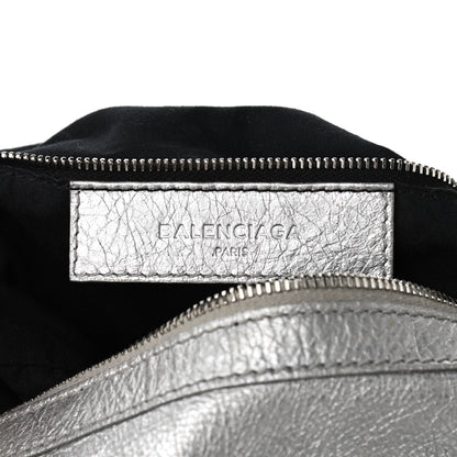 Balenciaga Metallic Agneau Giant 12 Silver Hardware Traveler Convertible Backpack Gris Aluminum 10 of 12