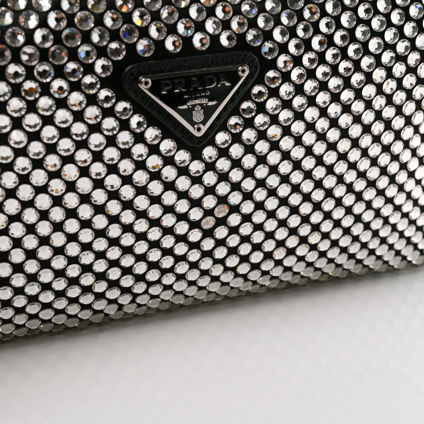 Satin Crystal Mini Re-Edition 2000 Bag Cristal