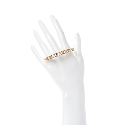 Chanel Pearl Crystal CC Star Cuff Bracelet Gold 2 of 4
