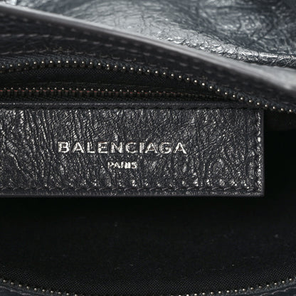 Balenciaga Agneau Classic Silver Hardware Mini City Logo Strap Gris Fossile White 6 of 9