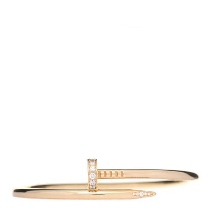 Cartier 18K Yellow Gold Diamond Juste Un Clou Bracelet 18 1 of 5