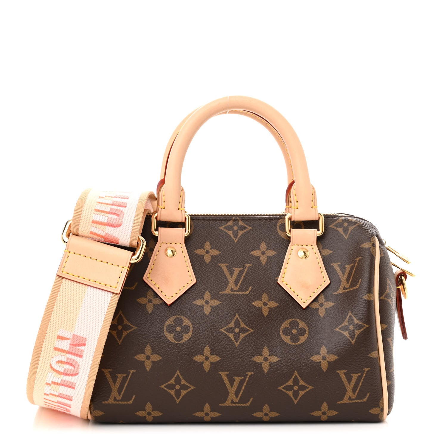 Louis Vuitton Monogram Speedy Bandouliere 20 Pink Orange 1 of 9