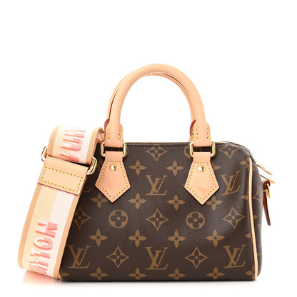 Louis Vuitton Monogram Speedy Bandouliere 20 Pink Orange 1 of 9