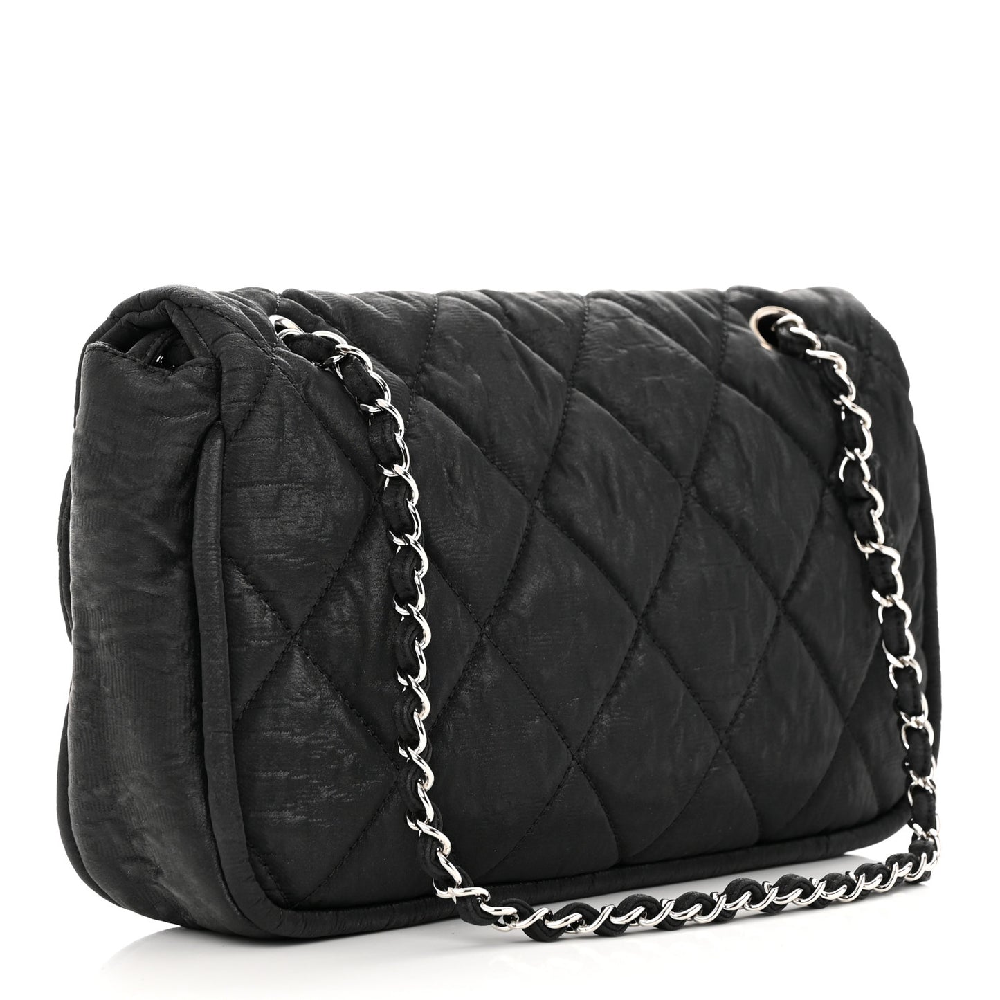 Coated Canvas Quilted Le Marais Flap Black