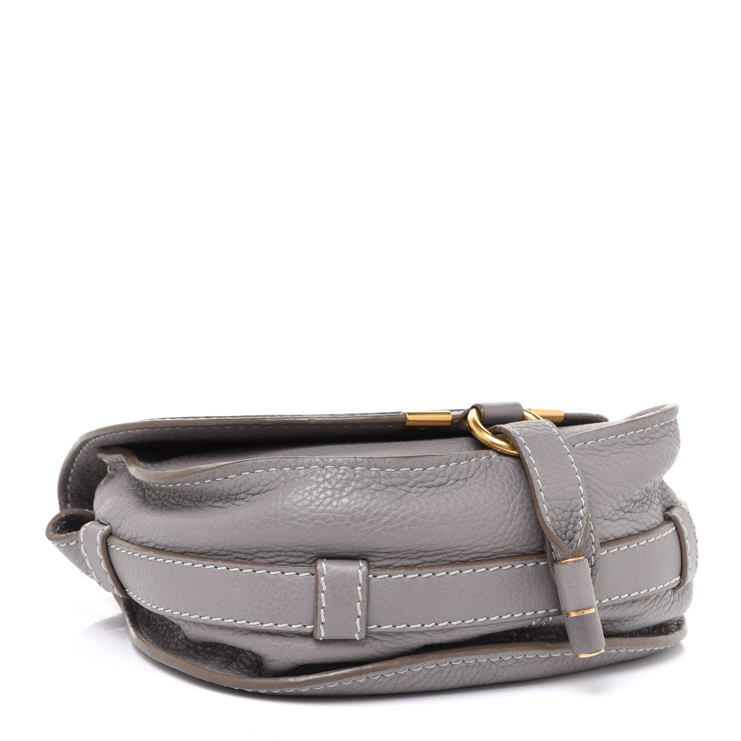 Chloe Calfskin Mini Marcie Round Crossbody Bag Cashmere Grey 4 of 12