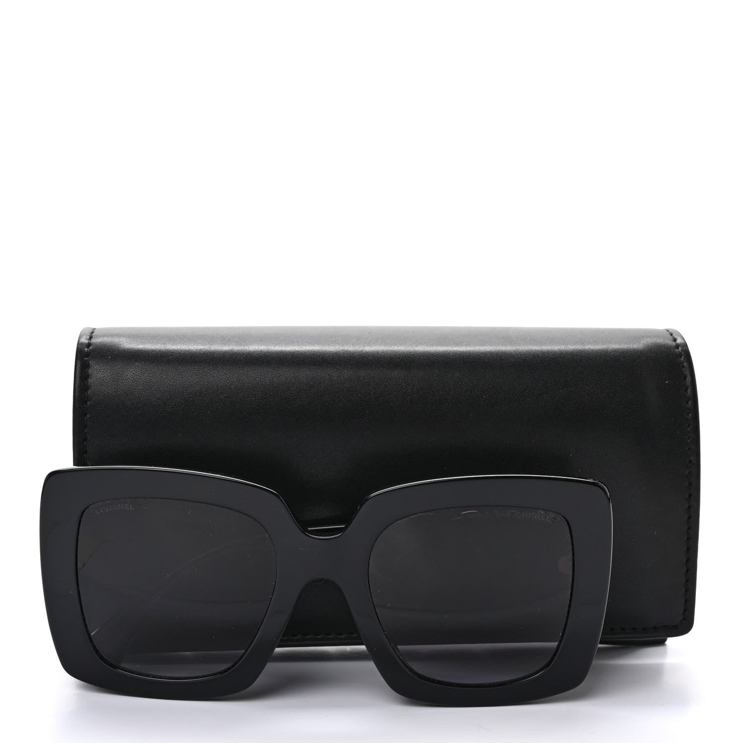 Chanel Acetate Calfskin Square Sunglasses 5474-Q-A Black 8 of 8