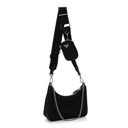 Prada Nylon Re-Edition 2005 Shoulder Bag Black 3 of 12