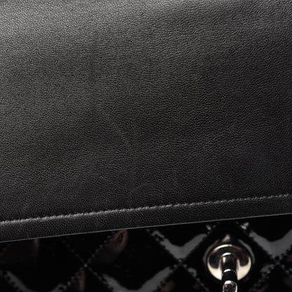 Chanel Patent Quilted Jumbo Double Flap Black 12 of 15