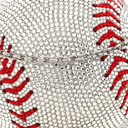 Judith Leiber Crystal Baseball Clutch Silver 7 of 10
