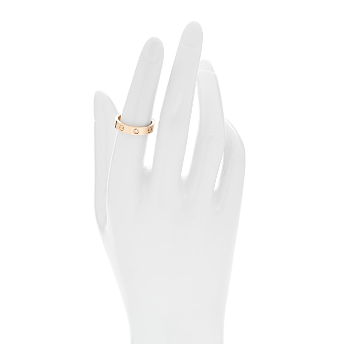 Cartier 18K Yellow Gold Diamond 4mm LOVE Wedding Band Ring 52 6 2 of 4