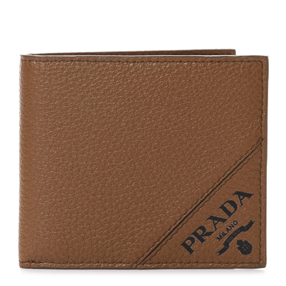 Prada Vitello Grain Bi-Fold Wallet Cannella 1 of 7
