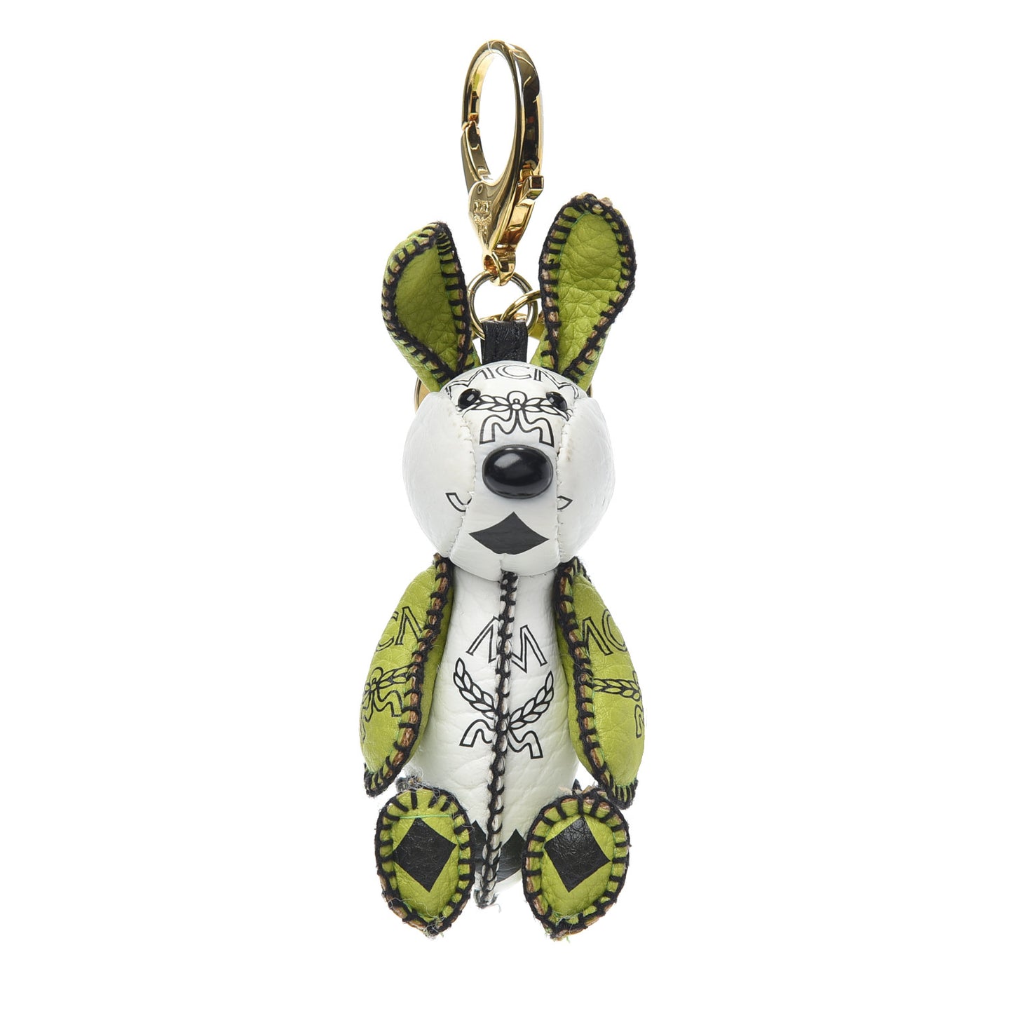 Visetos Rabbit Key Ring Bag Charm White Green