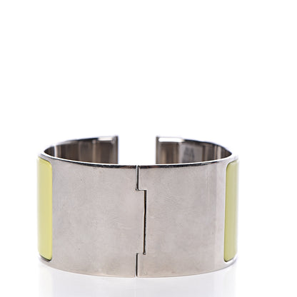 Hermes Enamel Extra Wide Clic Clac H Bracelet GM Soufre 3 of 5