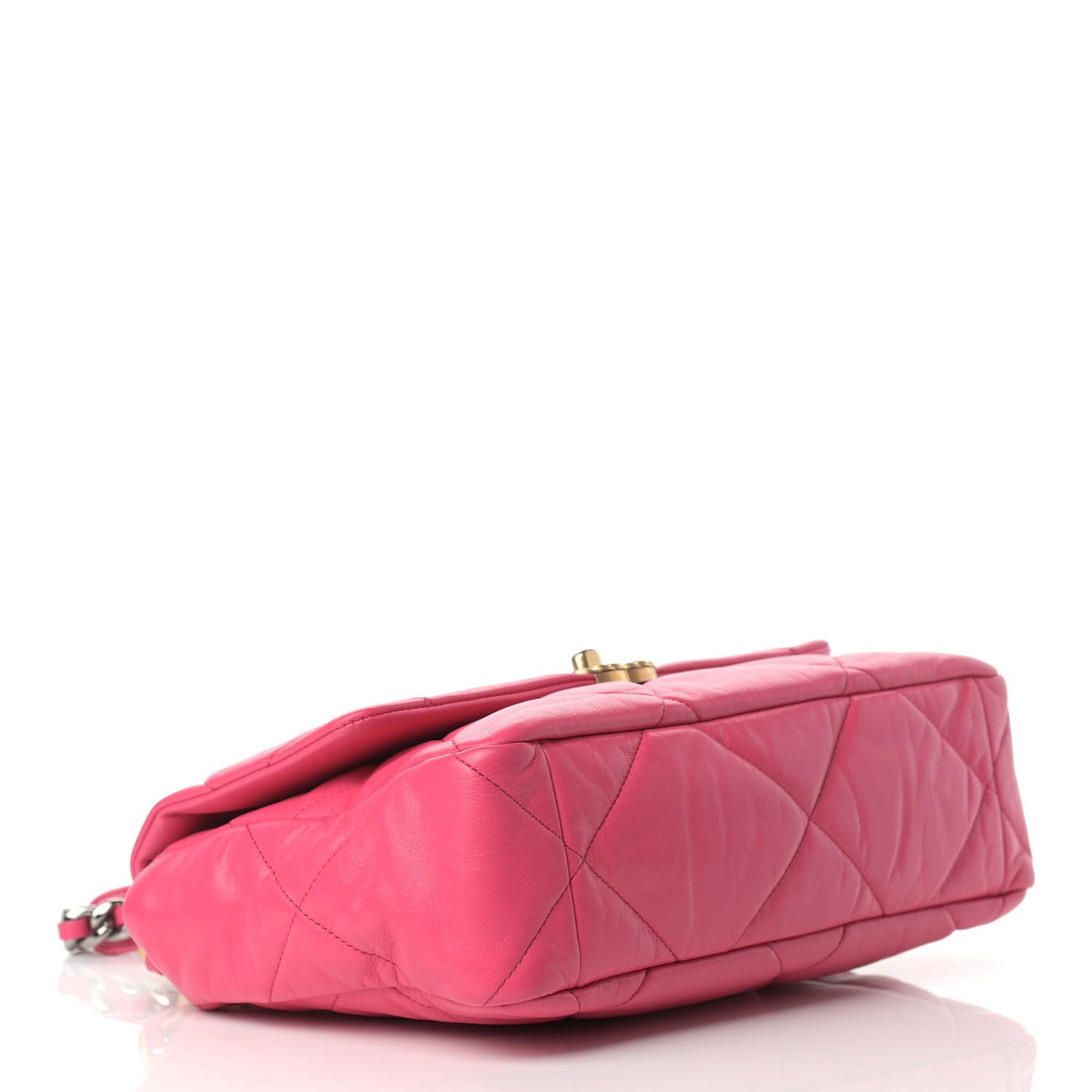 Goatskin Quilted Large Chanel 19 Flap Dark Pink