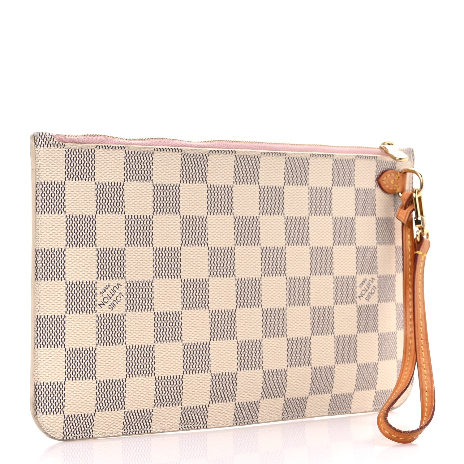 Louis Vuitton Damier Azur Neverfull MM GM Pochette Rose Ballerine 3 of 13
