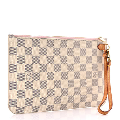 Louis Vuitton Damier Azur Neverfull MM GM Pochette Rose Ballerine 3 of 13