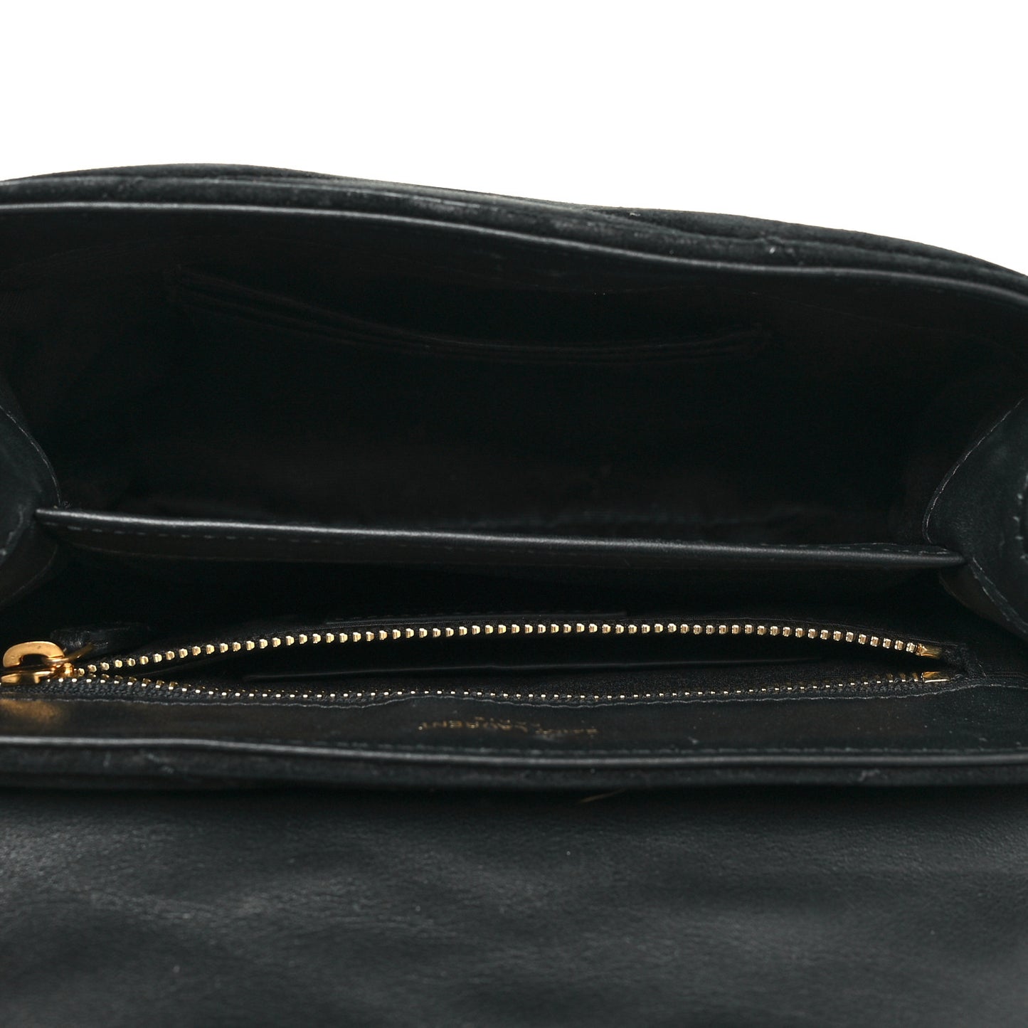 Suede Y Quilted Monogram Toy Loulou Crossbody Bag Black