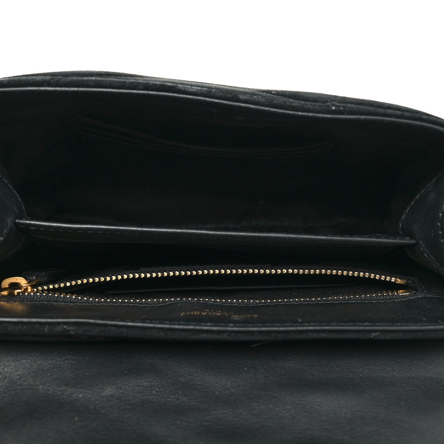 Saint Laurent Suede Y Quilted Monogram Toy Loulou Crossbody Bag Black 5 of 12