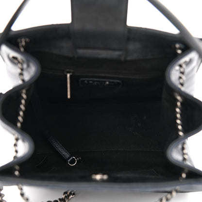 Chanel Caviar Quilted Medium CC Bucket Bag Dark Blue 5 of 13