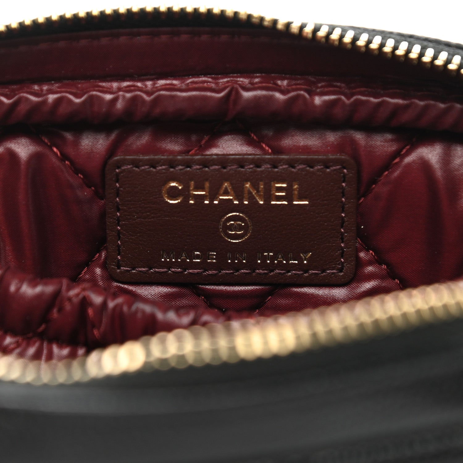 Chanel Caviar Quilted Small Curvy Pouch Cosmetic Case Black 6 of 8