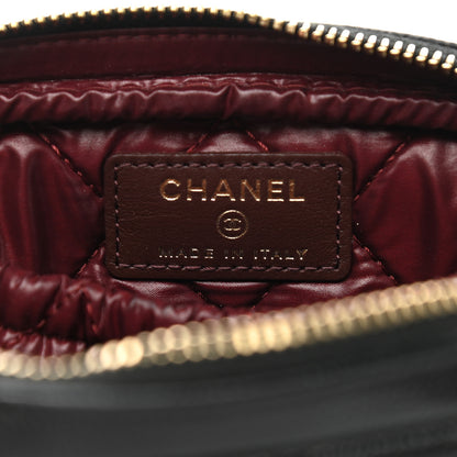 Chanel Caviar Quilted Small Curvy Pouch Cosmetic Case Black 6 of 8