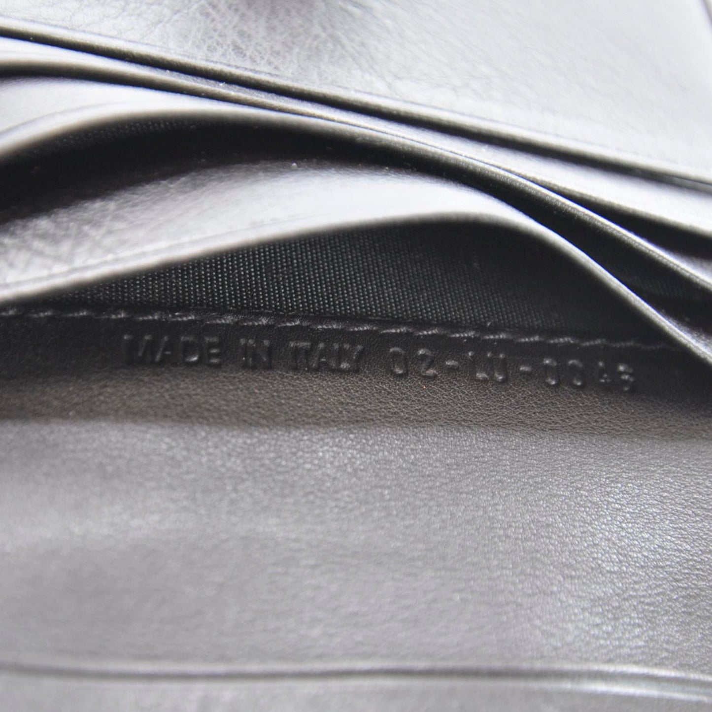 Leather Saint Germain Compact Wallet Brown
