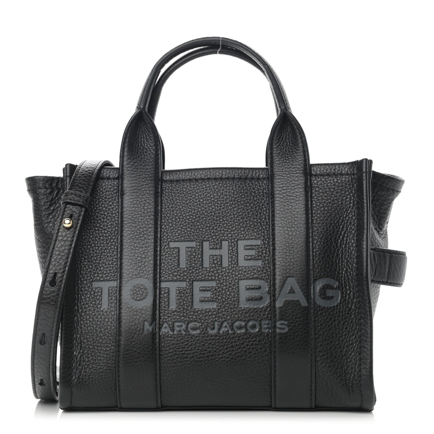 Marc Jacobs Grained Calfskin Small The Tote Bag Black 1 of 17