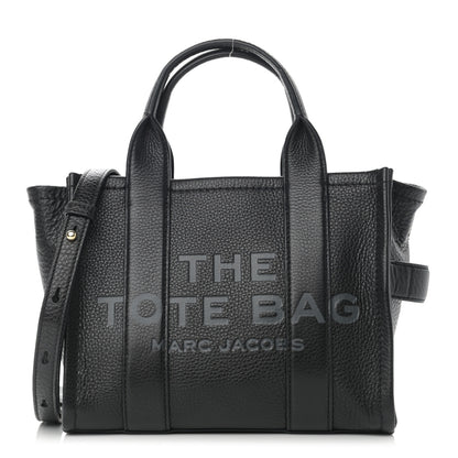 Marc Jacobs Grained Calfskin Small The Tote Bag Black 1 of 17