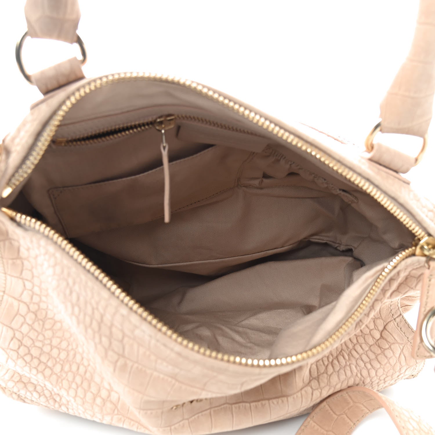 Givenchy Nubuck Crocodile Embossed Medium Pandora Beige 6 of 8