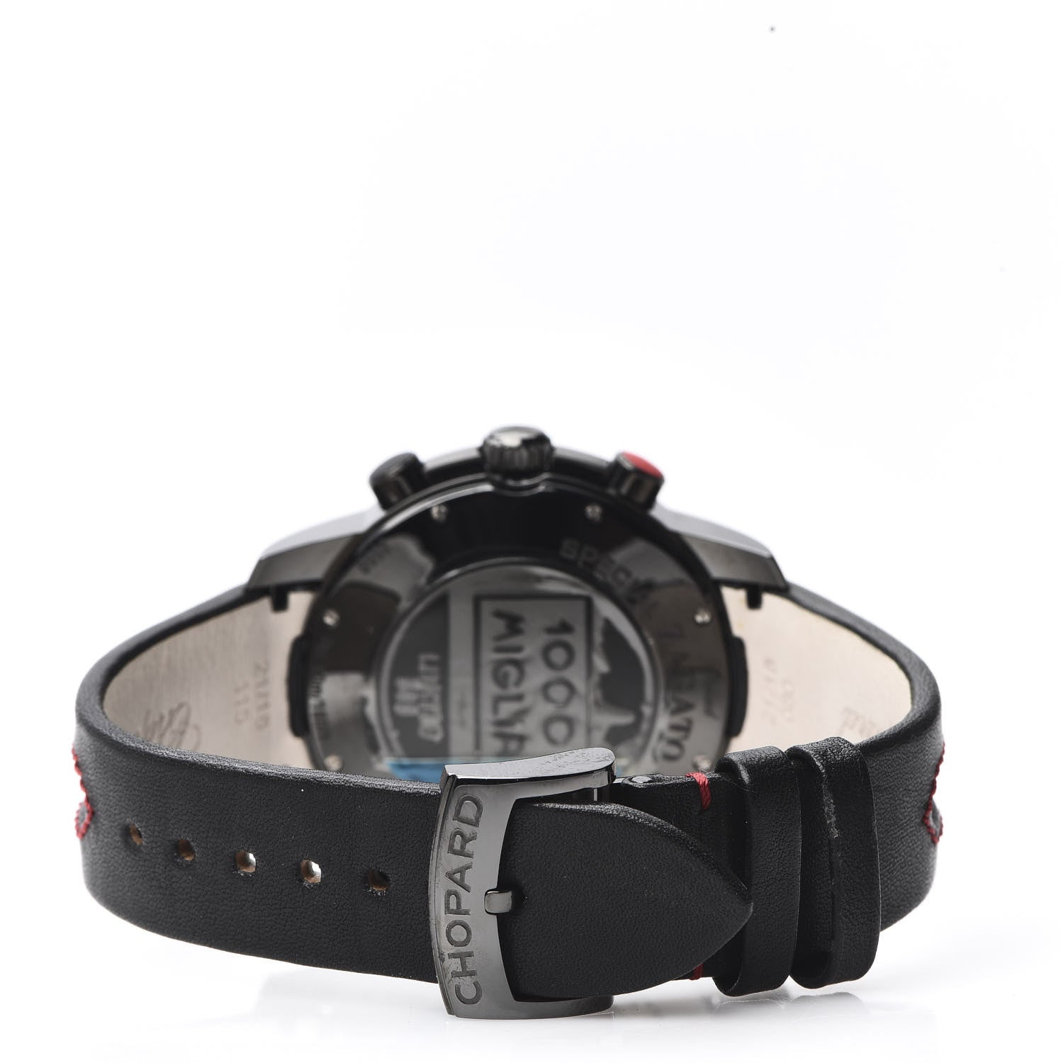 Chopard Stainless Steel Calfskin 42mm Mille Miglia Zagato Chronograph Automatic Watch Black 4 of 10