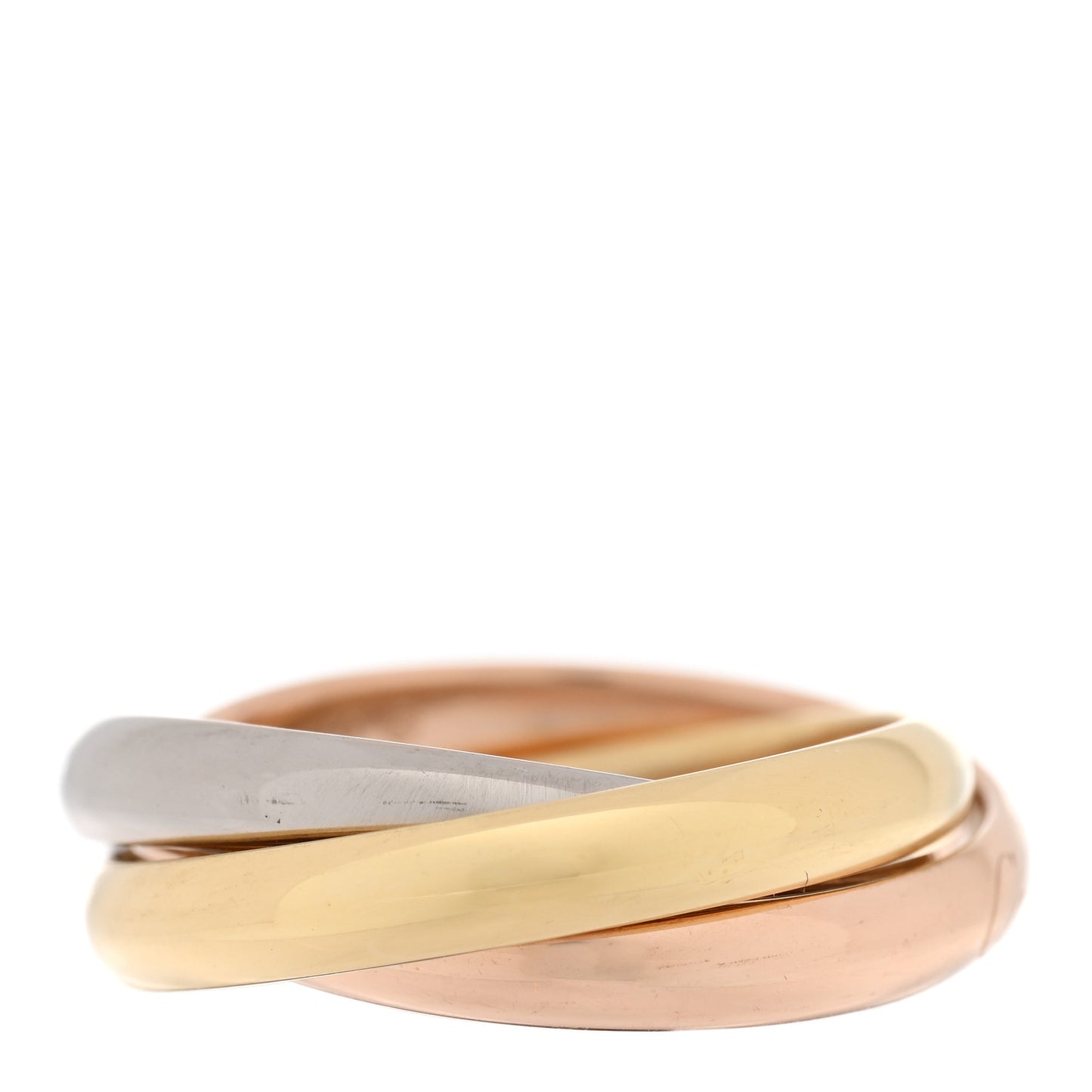 18K Pink Yellow White Gold Classic Trinity Ring 56 7.5