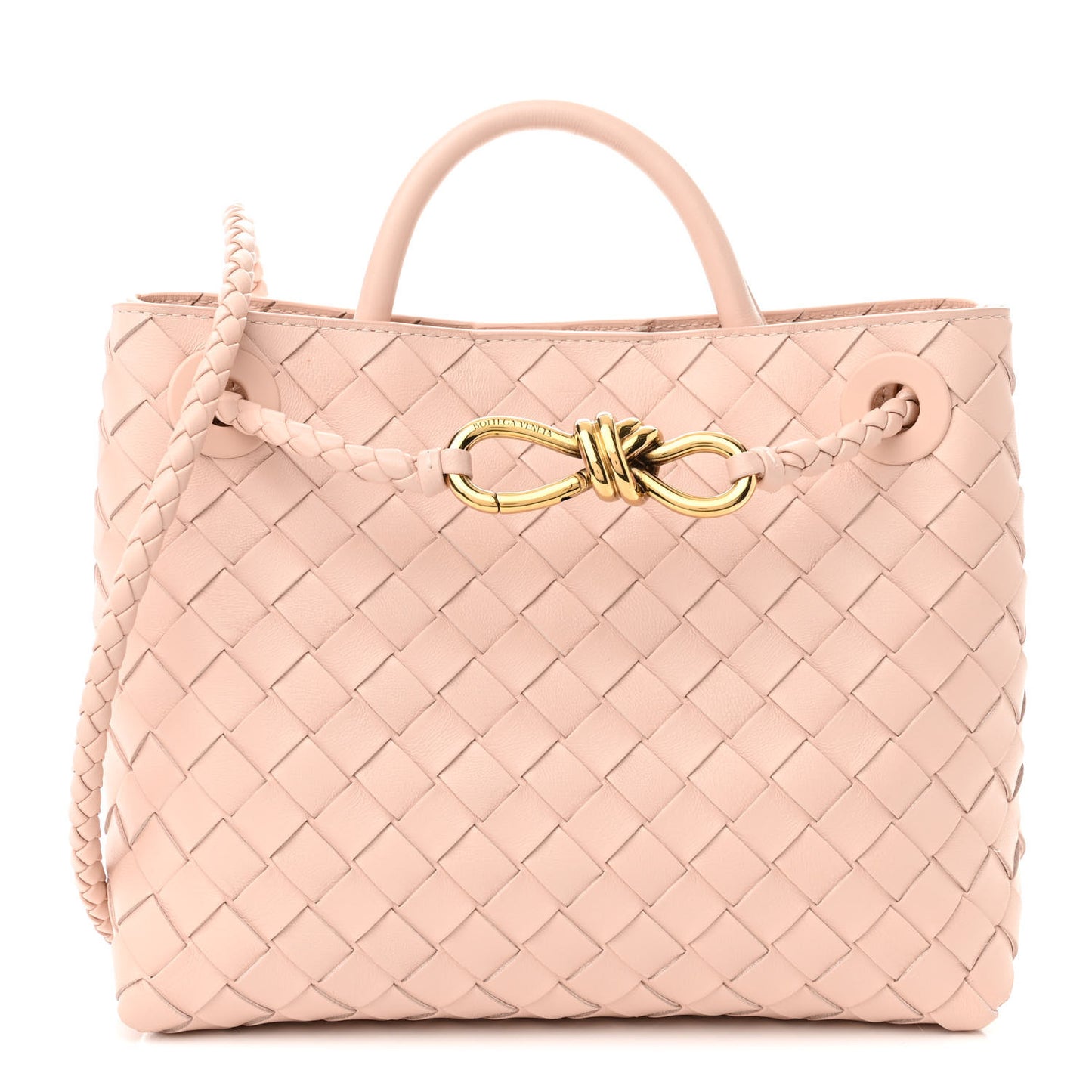 Nappa Intrecciato Small Andiamo Shoulder Bag Lotus