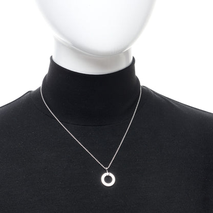 Bulgari 18K White Gold Diamond BVLGARI Pendant Necklace 2 of 5