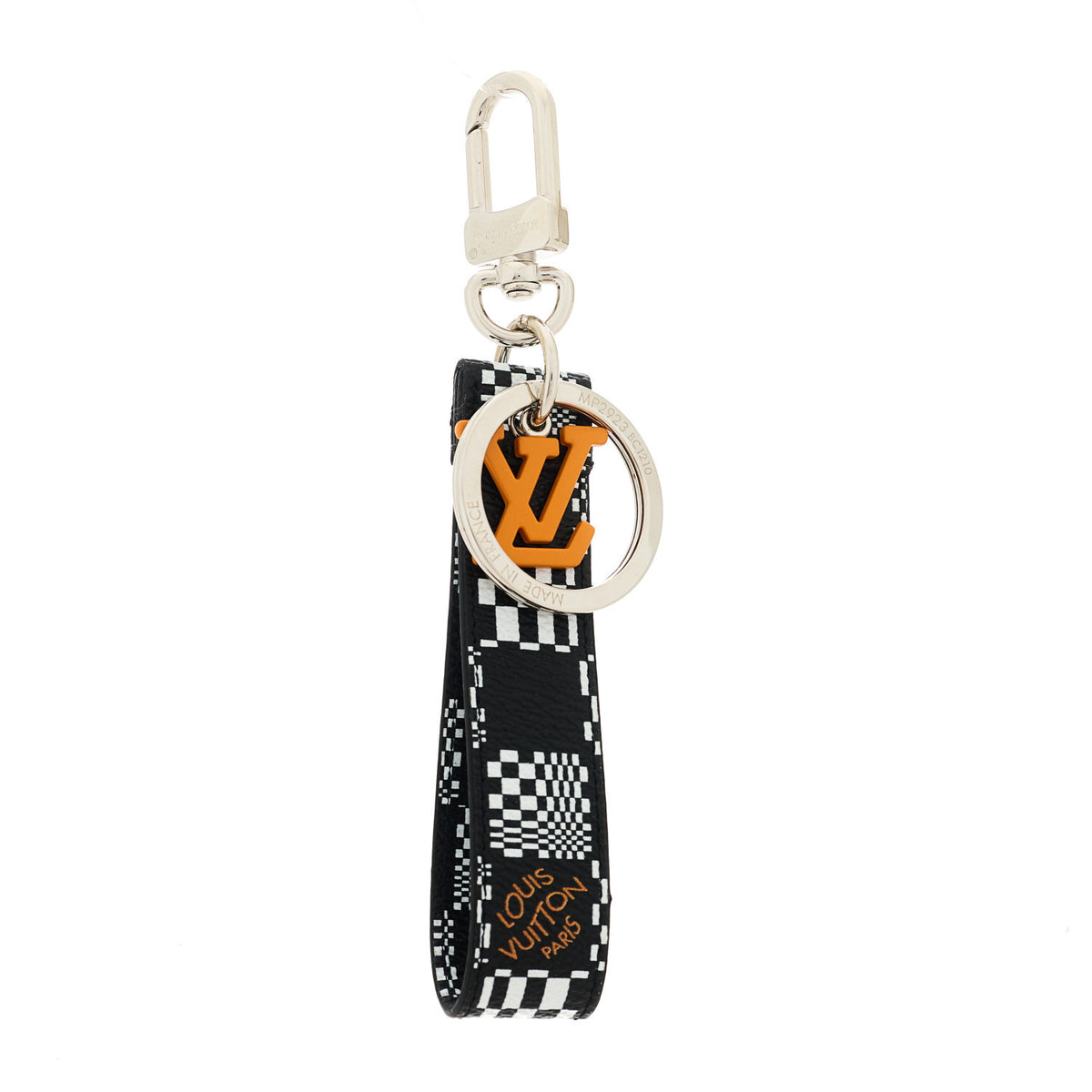 Damier Distorted Dragonne Bag Charm Key Holder