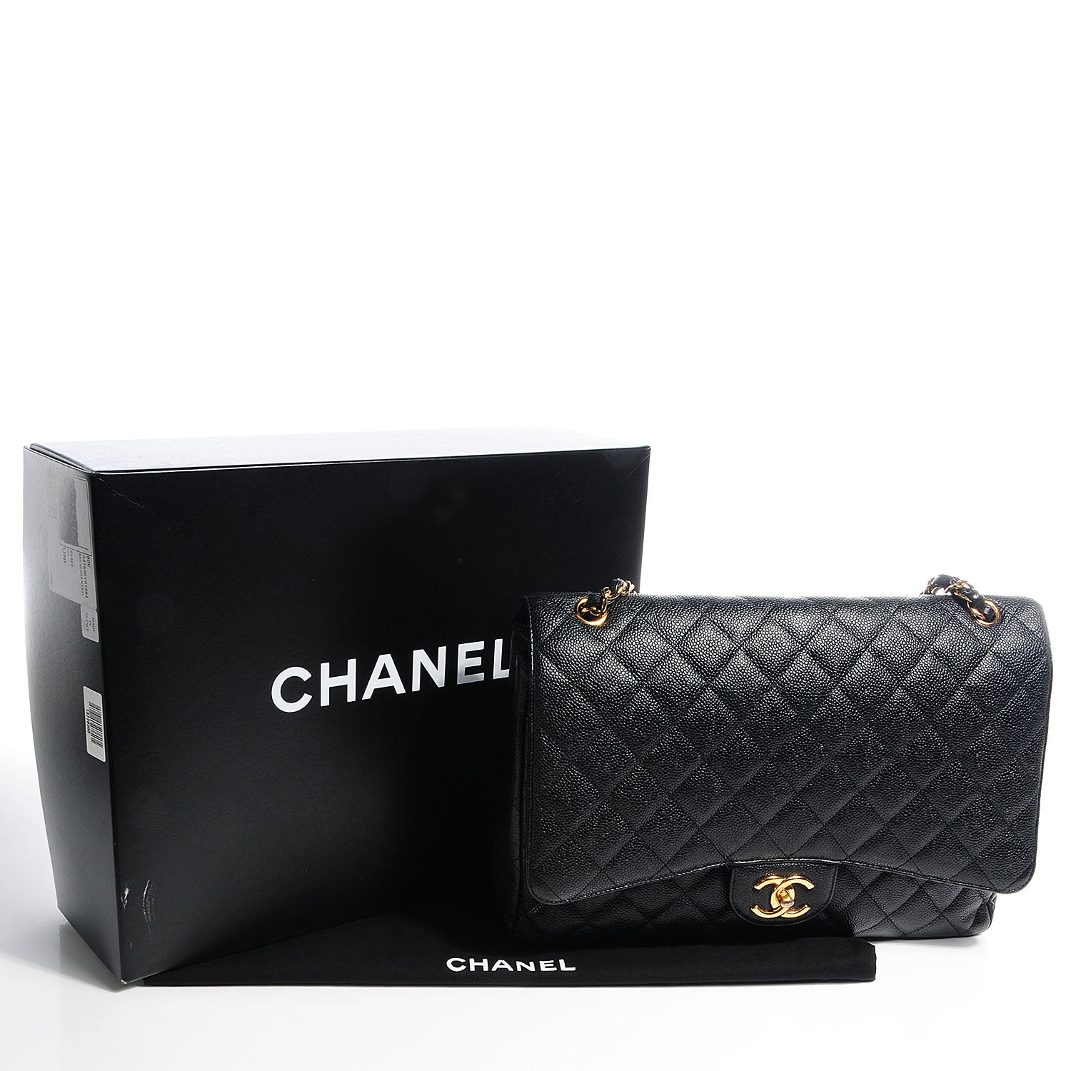 Chanel Caviar Quilted Maxi Double Flap Black 5 of 10