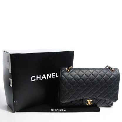 Chanel Caviar Quilted Maxi Double Flap Black 5 of 10