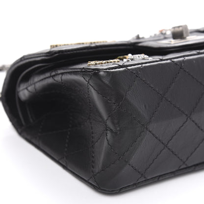 Chanel Aged Calfskin Lucky Charms 2.55 Reissue 224 Flap Black 9 of 11
