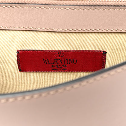 Valentino Garavani Vitello Glam Lock Rockstud Clutch Poudre 5 of 10
